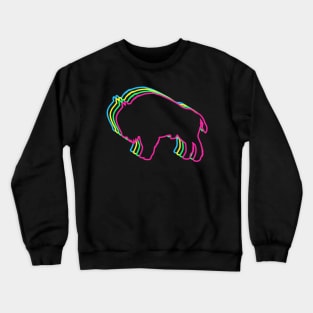 Bison Buffalo 80s Neon Crewneck Sweatshirt